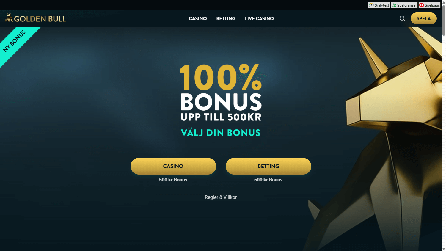 Golden Bull Casino Desktop screenshot
